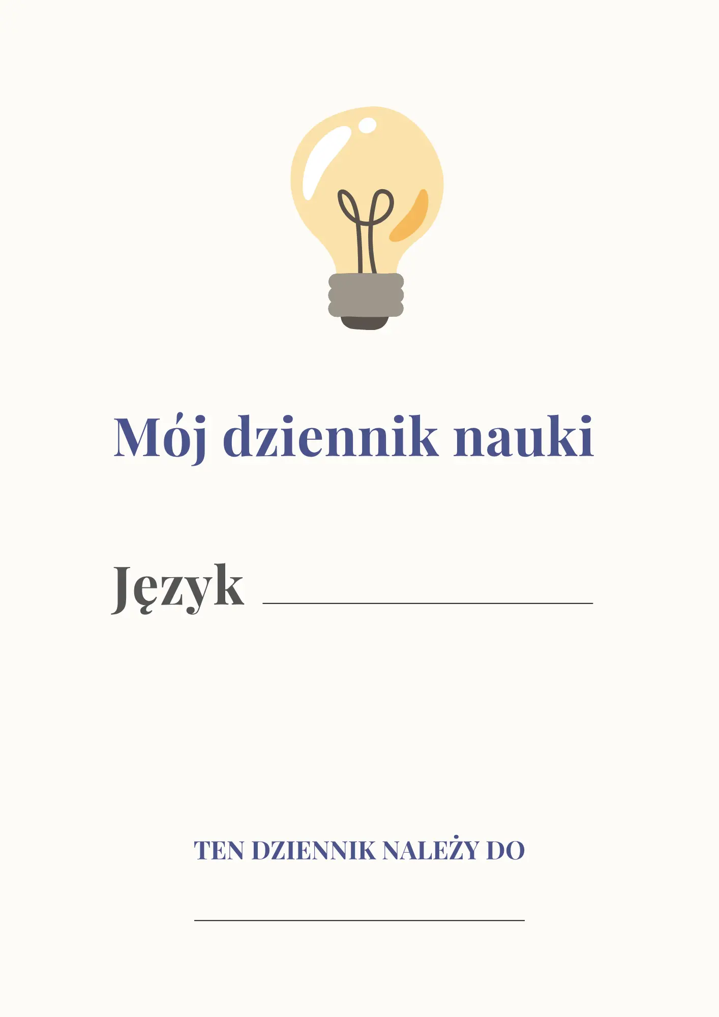 dziennik nauki języka